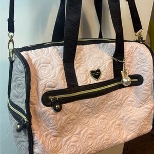 Betsey Johnson Pink Quilted Travel Bag